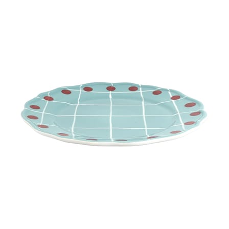 Quadri Plate ceramic blue - Ø 27 cm / Hand-painted - Bitossi Home