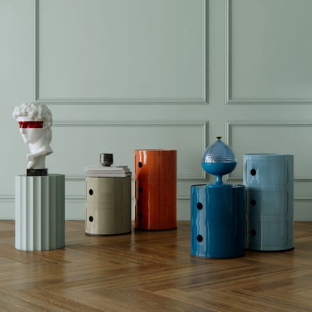Rangement Componibili violet (1968) / 3 portes - H 58 cm - Kartell