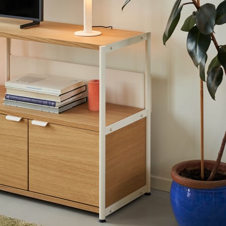 Étagère UNIT 2 métal blanc / H 75 cm x L 84 cm - 2 portes - TIPTOE