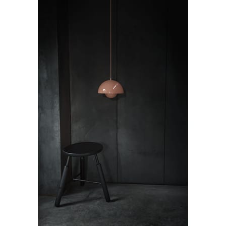 Suspension FlowerPot VP1 métal gris / Ø 23 cm - By Verner Panton, 1969 - &tradition