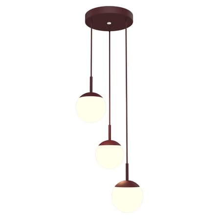 Suspension Mooon! Triple LED / Sphère verre - Bluetooth - Ø 15 cm - Fermob