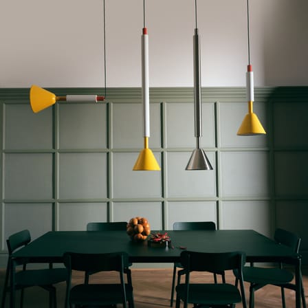 Suspension Pyl métal multicolore / Ø 21,6 x H 54 cm - Orientable - Petite Friture