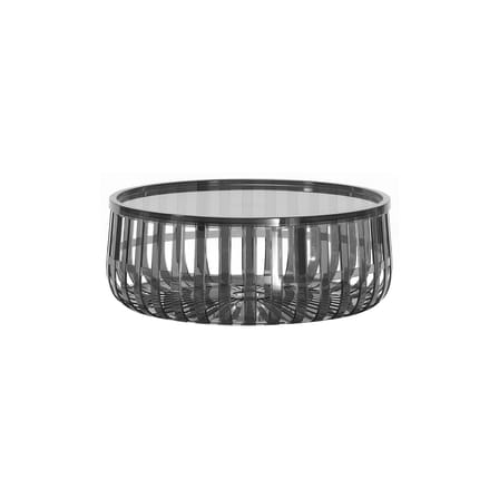 Table basse Panier plastique gris / Coffre - Kartell