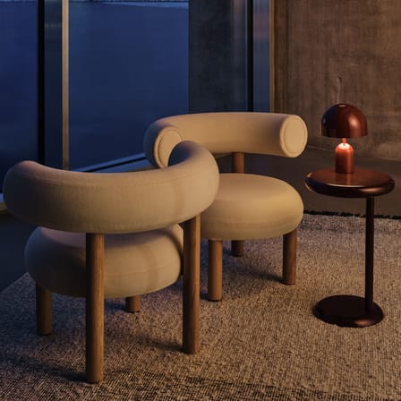 Table d'appoint Spot métal violet / Ø 35 x H 55 cm - Tom Dixon