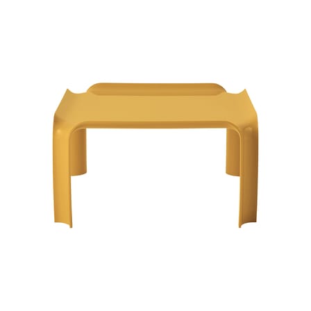 Table d'appoint T877 jaune / Pierre Paulin, réédition 1968 - 50 x 50 cm - Gubi