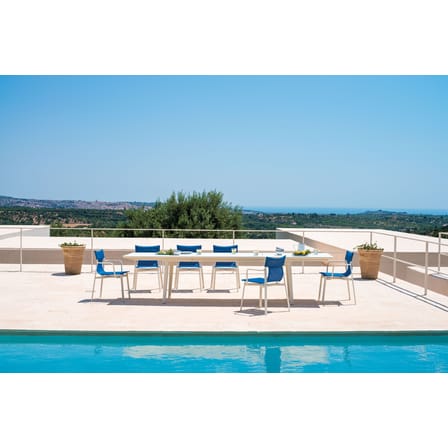 Table à rallonge Plus4 métal blanc / 220 à 330 cm - Emu