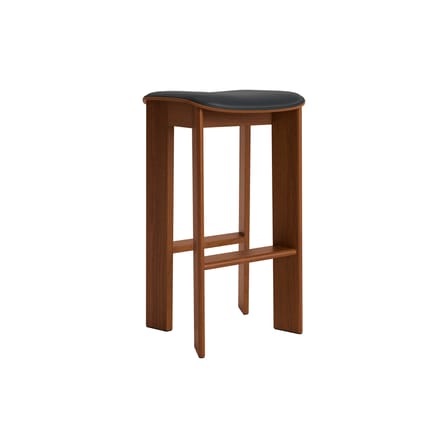 Tabouret haut Chisel 30 High / H 75 cm - Rembourrage cuir - Hay
