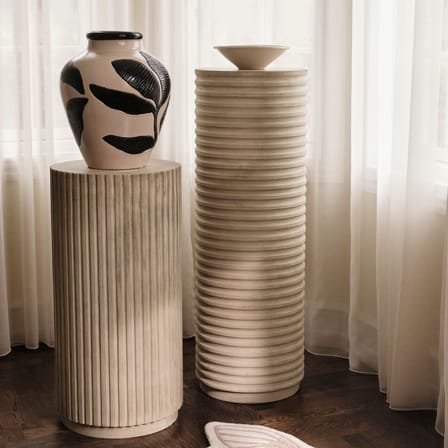 Vase Herbert céramique noir / Ø 33 x H 40 cm - BROSTE COPENHAGEN