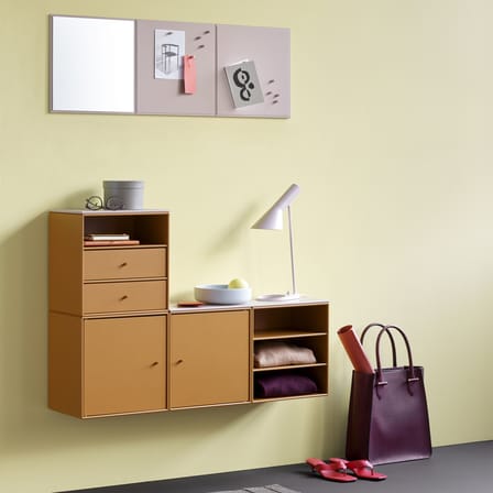Accessoire  bois jaune / Plateau supérieur pour deux modules Montana Mini - L 70 x P 25 cm - MONTANA