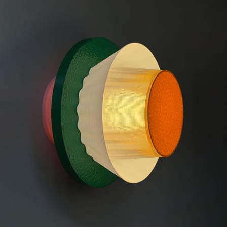 Applique Mina multicolore / Ø 20 cm - Plastique recyclé / Fabriqué en France - Warren & Laetitia