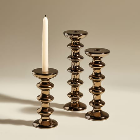 Bougeoir Slave céramique or / H 20 cm - Maison Sarah Lavoine