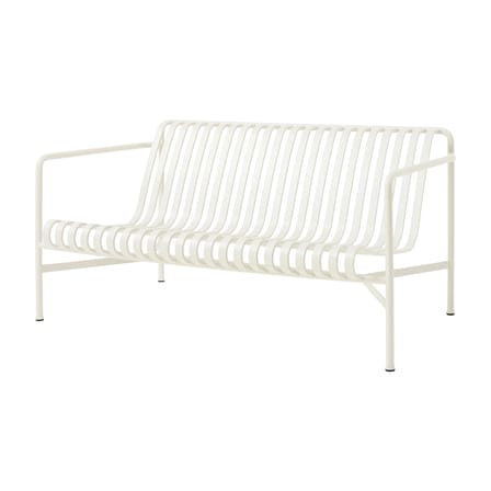 Canapé de jardin 2 places Palissade Lounge métal blanc / L 139 cm - Bouroullec, 2016 - Hay