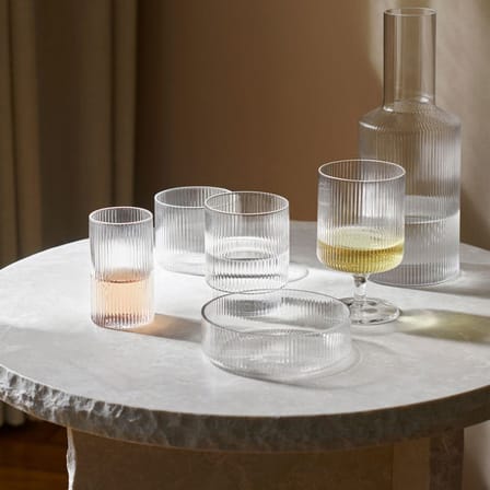 Set de 4 coupelles Ripple / Verre strié - Ferm Living