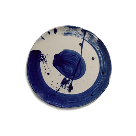Sophia Dessert plate ceramic blue / Set of 4 - Ø 22 cm - Hand-painted - Serax