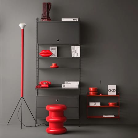 Etagère String® Pocket / Métal perforé - L 60 x H 50 cm - String Furniture