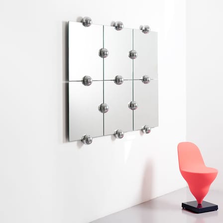 Miroir mural Sphera Crystal Palace L métal argent / L 182 x H 135 cm - Moustache