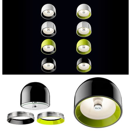 Applique Wan métal blanc / Plafonnier - Flos