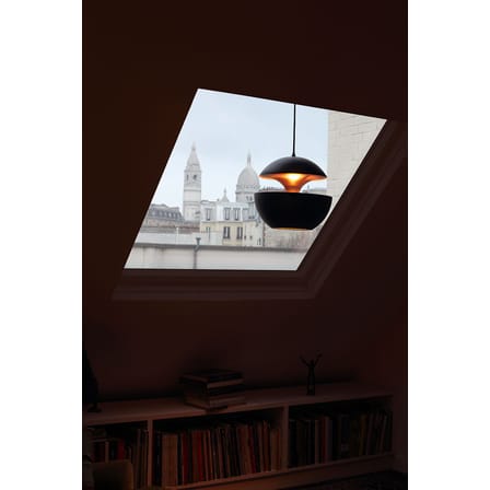 Suspension Here Comes The Sun métal noir / Ø 25 cm - Réédition 1970 - DCW éditions