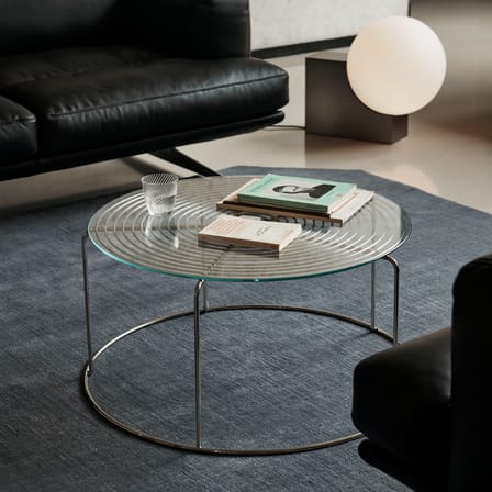 Table basse Wire VP17 métal / Ø 74 cm - Avec plateau verre - &tradition