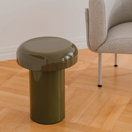 Table d'appoint Miko métal vert / Ø 40 x H 46 cm - NOO.MA