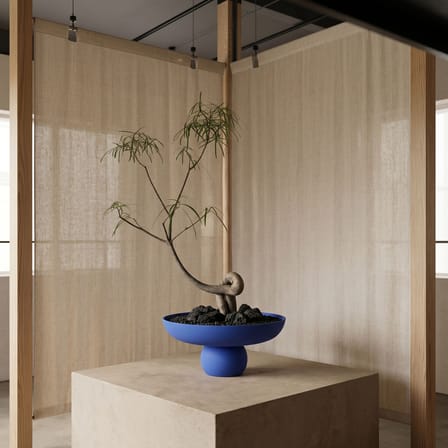 Tischgesteck Baburu Big keramik blau / Ø 43 x H 18 cm - 101 COPENHAGEN