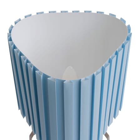 Tischleuchte Canelé textil blau - Hay