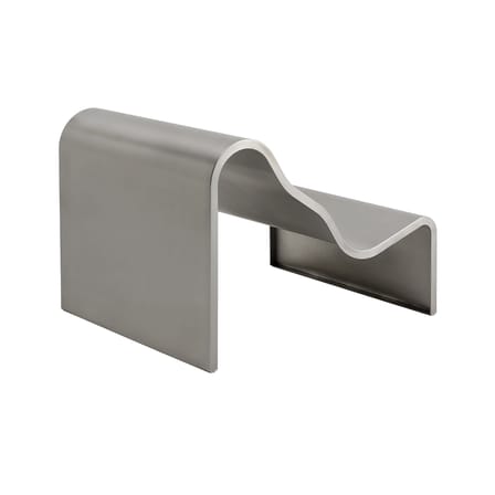 Banc avec dossier Dream View Bench métal argent / L 100 cm - Muuto
