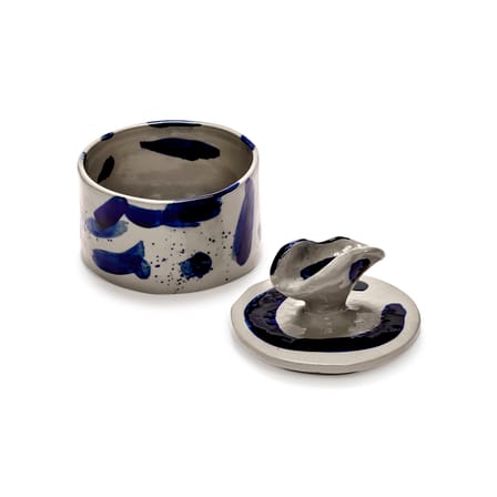 Boîte Sophia 02 céramique bleu / Ø 12,5 x H 13 cm - Serax