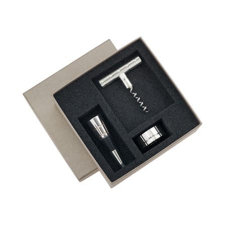 Coffret Oenologie Graphik argent métal / 3 pièces - Christofle