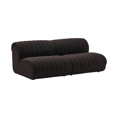 Divano modulabile Coltre tessuto nero / 2 posti - L 180 cm - Muuto