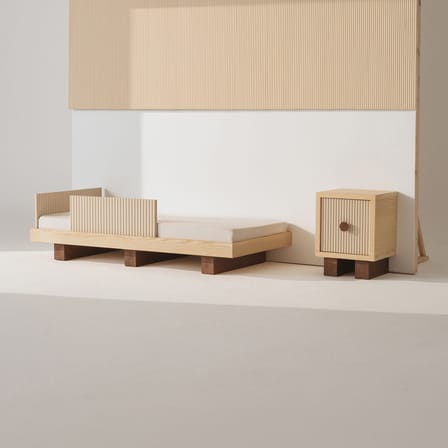 Comodino Heju X Nobodinoz legno naturale - NOBODINOZ
