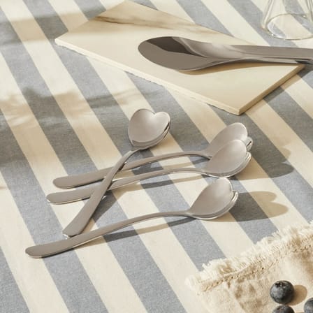 Set de 4 cuillères à glace Big Love métal - Alessi