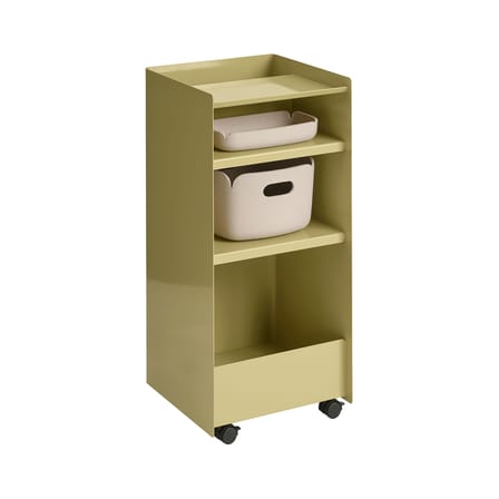 Desserte à roulettes Folded Tall métal vert / Ouvert - H 83,7 cm - Muuto