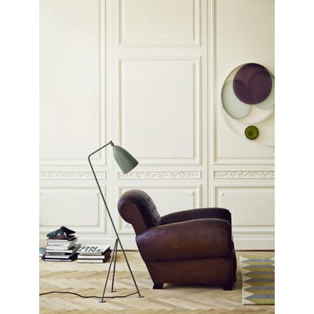 Lampadaire Gräshoppa métal noir / Grossman- Réédition 1947 - Gubi