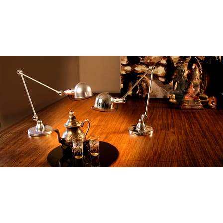 Lampe de table Signal SI333 métal noir / 2 bras - H 60 cm - Design 1950 - Jieldé