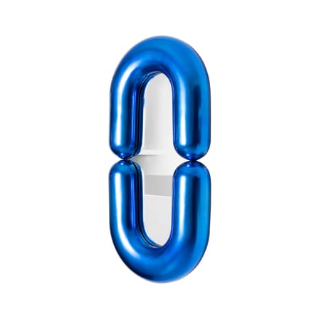 Miroir mural Zodiac Bumper Large céramique bleu /  L 55 x H 110 cm - Jean-Baptiste Fastrez, 2020 - Moustache