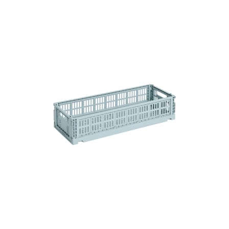 Panier Colour Crate MINI plastique bleu Oblong / 13 cm x 34.5 cm - Hay