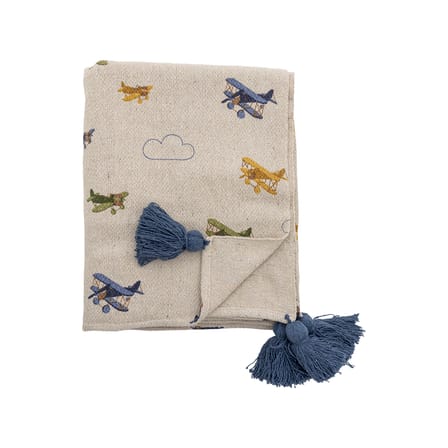 Plaid enfant Plane tissu beige / 160 x 130 cm - Bloomingville