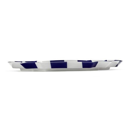 Assiette de présentation Fête des Bêtes céramique bleu / 36,6 x 26,5 cm - Serax