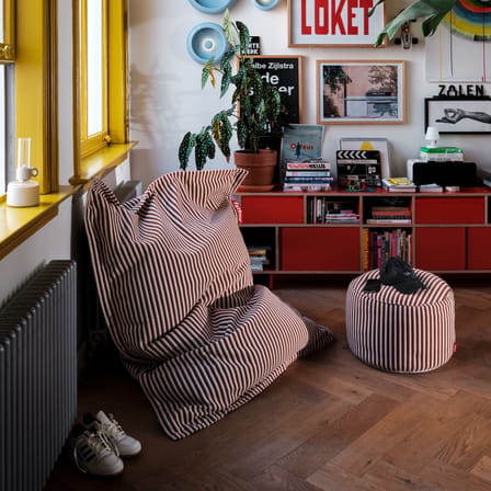 Pouf Original Slim Terry marron / Tissu éponge - 155 x 120 cm - Fatboy