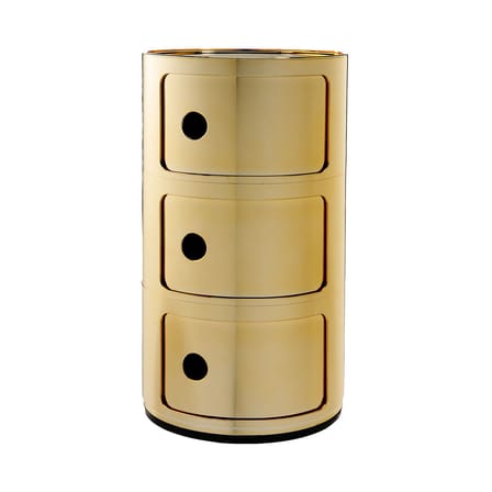 Rangement Componibili or / 3 tiroirs - Métallisé - Anna Castelli Ferrieri, 1968 - Kartell