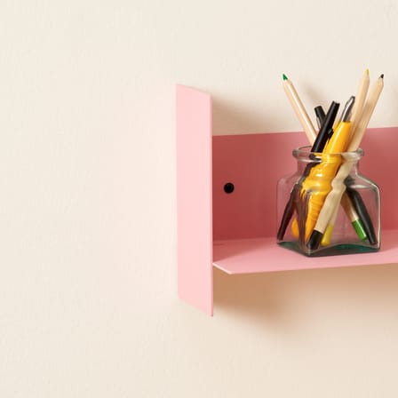 Pli Shelf metal pink / W 20 x D 15 cm - TIPTOE