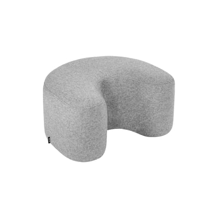Pouf Ü tissu gris / 60 x 50 x H 30,5 cm - NOO.MA