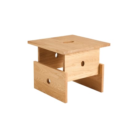Table d'appoint Wood Box bois naturel / 40 x 40 x H 35 cm - Hay