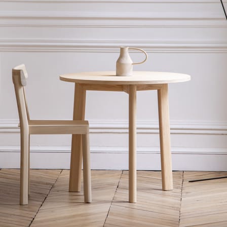 Table ronde Galta Tripod bois naturel / Ø 80 cm - KANN DESIGN