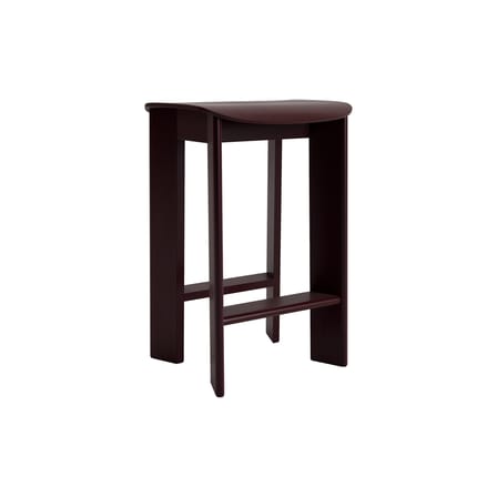 Tabouret haut Chisel 30 Low bois bordeaux / H 65 cm - Hay