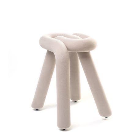 Tabouret rembourré Bold tissu gris - Moustache