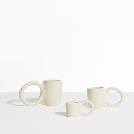 Tasse à café Donut Medium céramique beige / Ø 8 x H 9 cm - Petite Friture