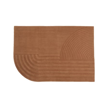 Teppich Relevo textil braun / 170 x 240 cm - Handgetuftet - Muuto
