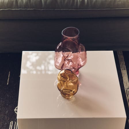 Vase Gleam High verre rose / H 32 cm - HK LIVING